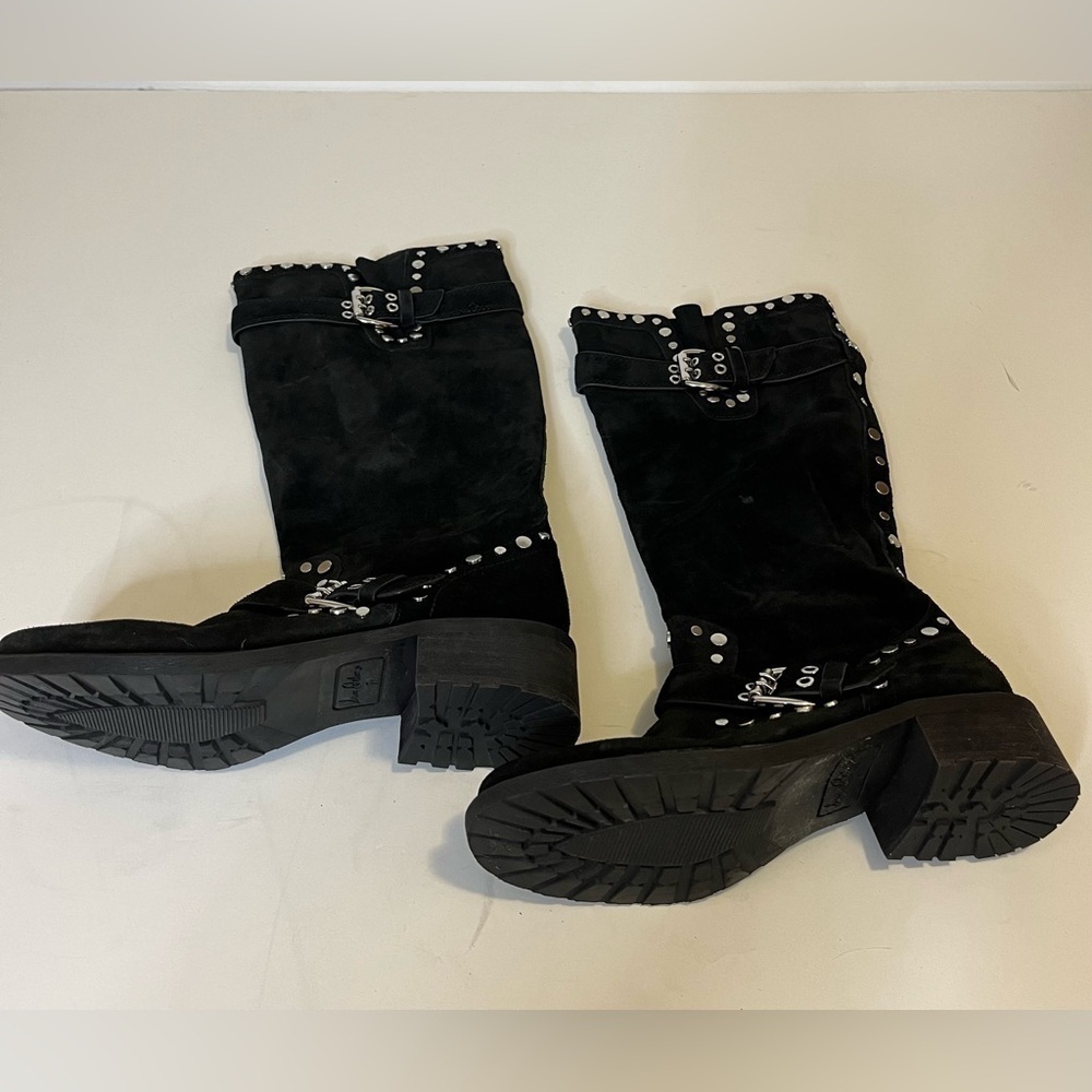 Sam Edelman, black boots leather studded  Size 6, like new never worn - Picture 2 of 7
